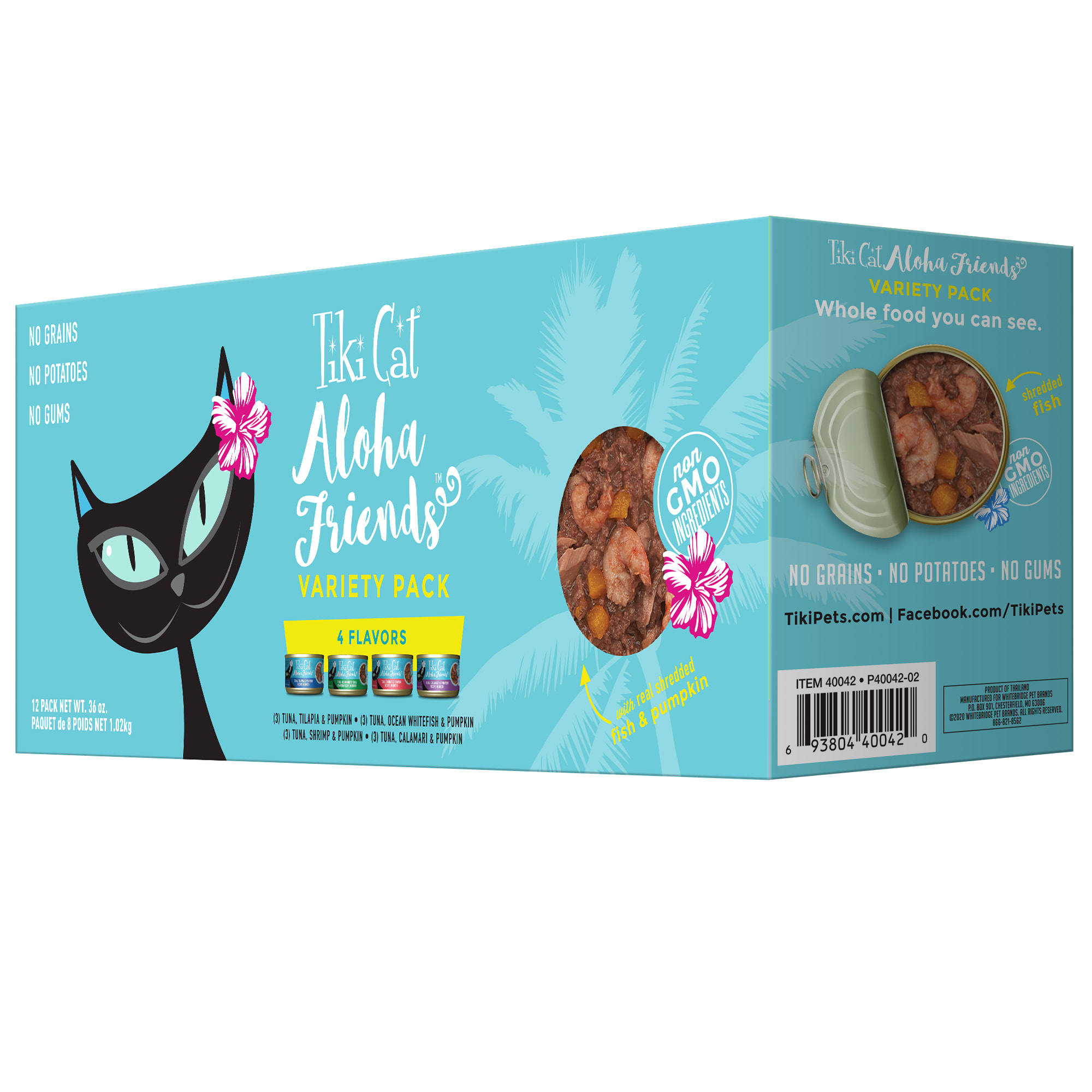 Tiki Cat Aloha Friends Variety Pack Wet Cat Food， 3 oz.， Case of 12