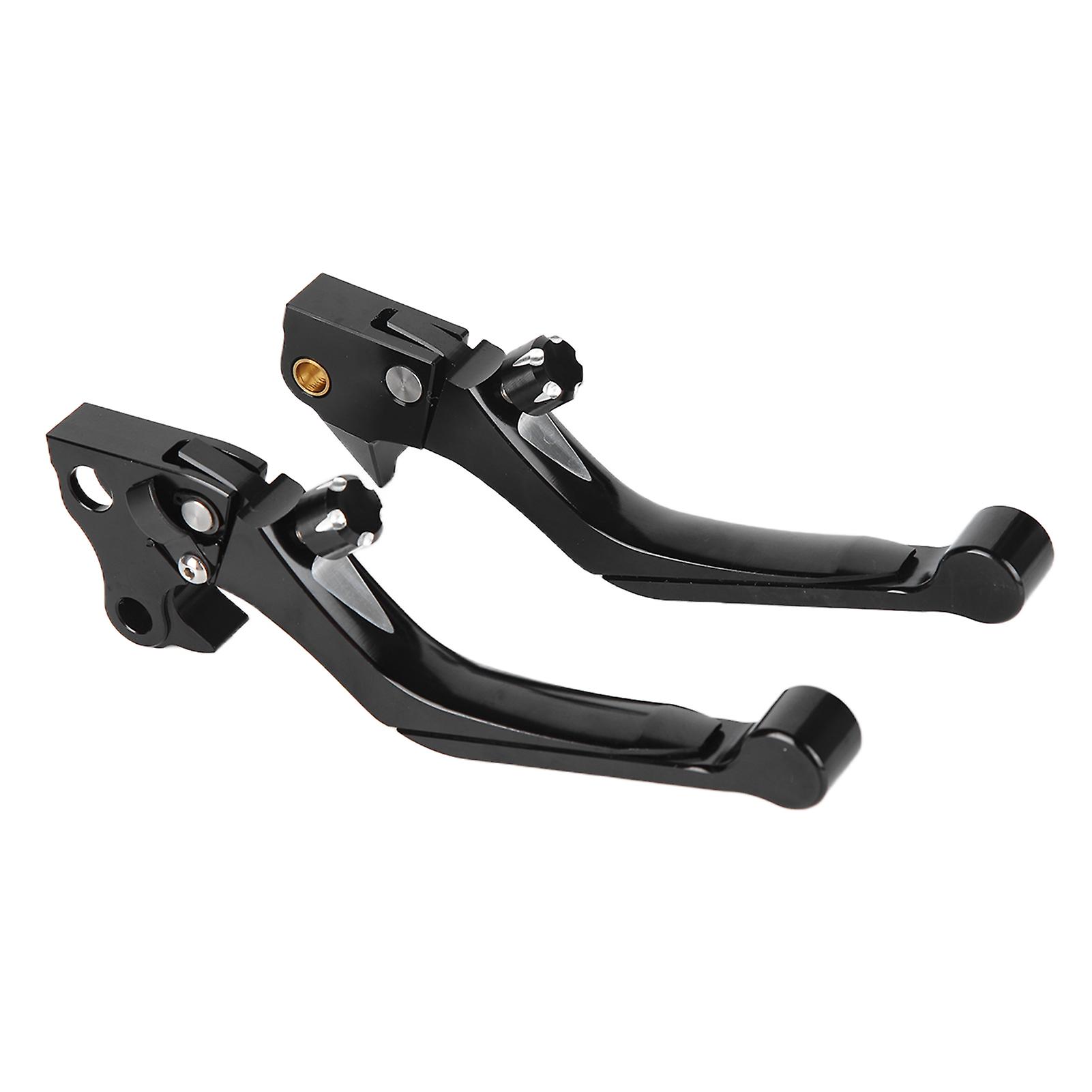 2pcs Motorcycle Handlebar Brake Clutch Lever Aluminum Alloy Black Cnc Machined Durable