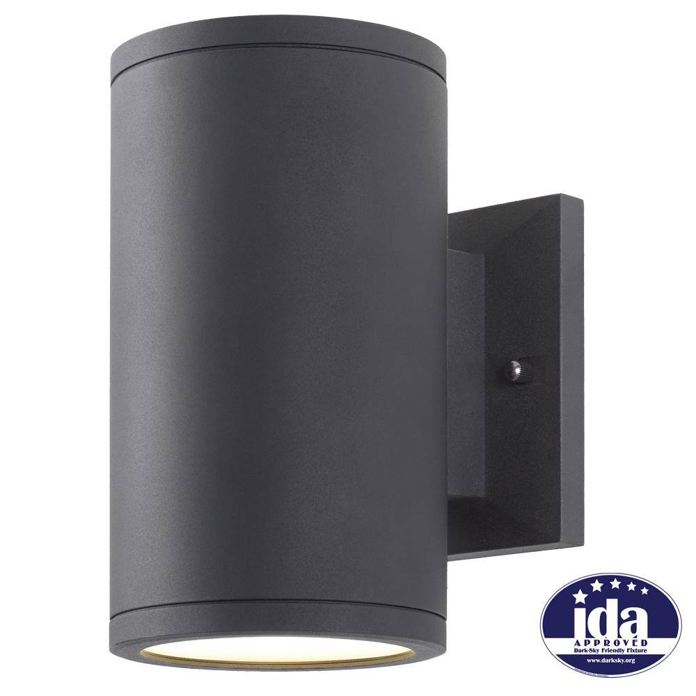 Home Decorators Collection Rodham Black LED Outdoor Wall Lantern Sconce IZC1691L-2