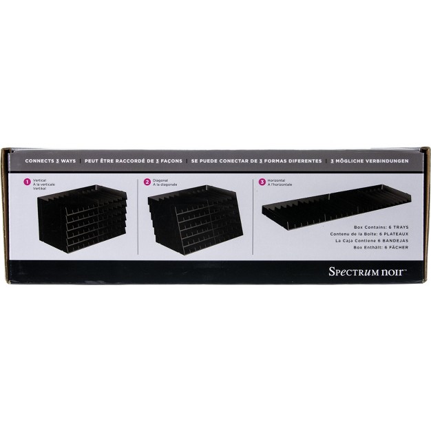 Spectrum Noir Marker Storage Trays Black 6 pkg Empty holds 72