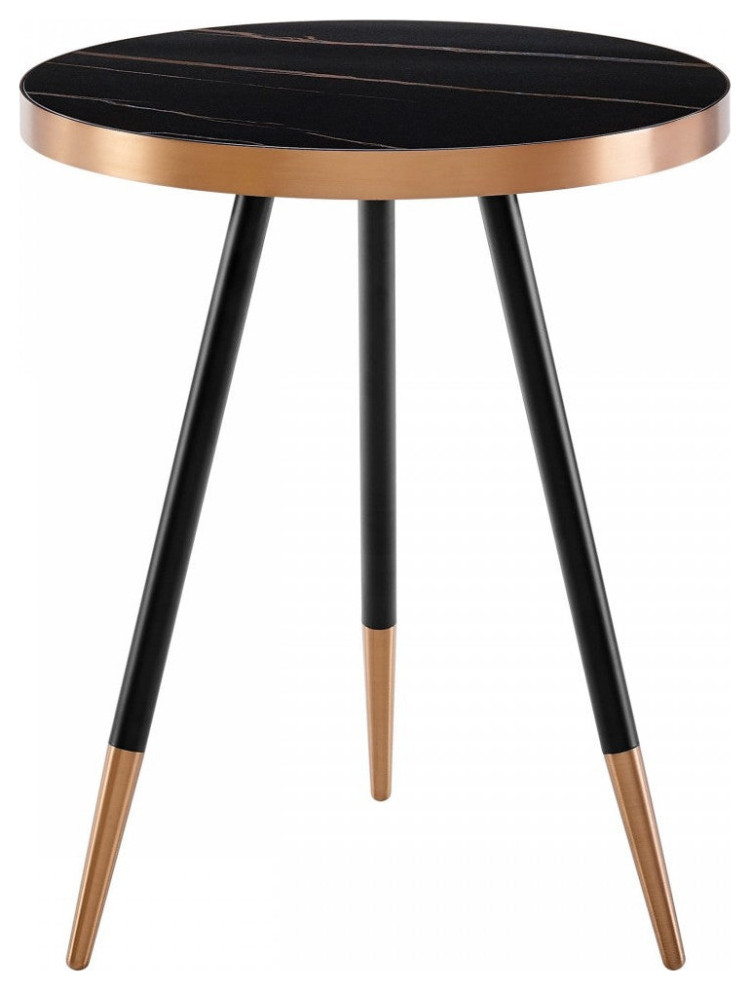 Tessa Modern Black Ceramic End Table   Midcentury   Side Tables And End Tables   by V.S.D Furniture  Houzz