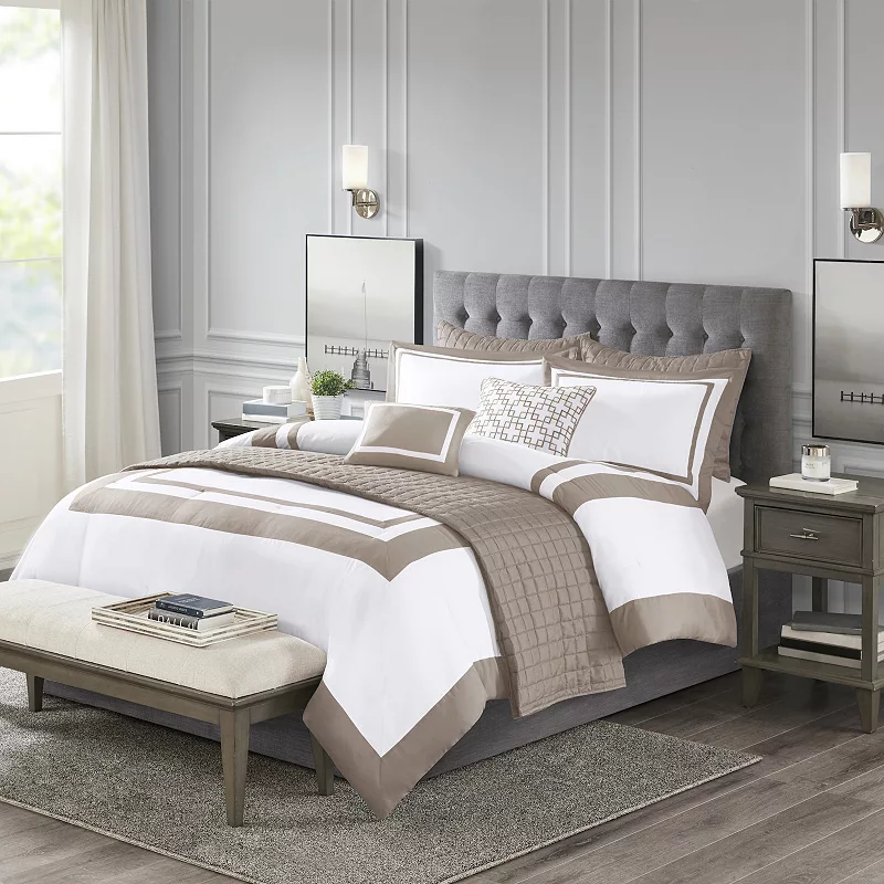 Madison Park Lexington 8-Piece Comforter and Quilt Set Collection