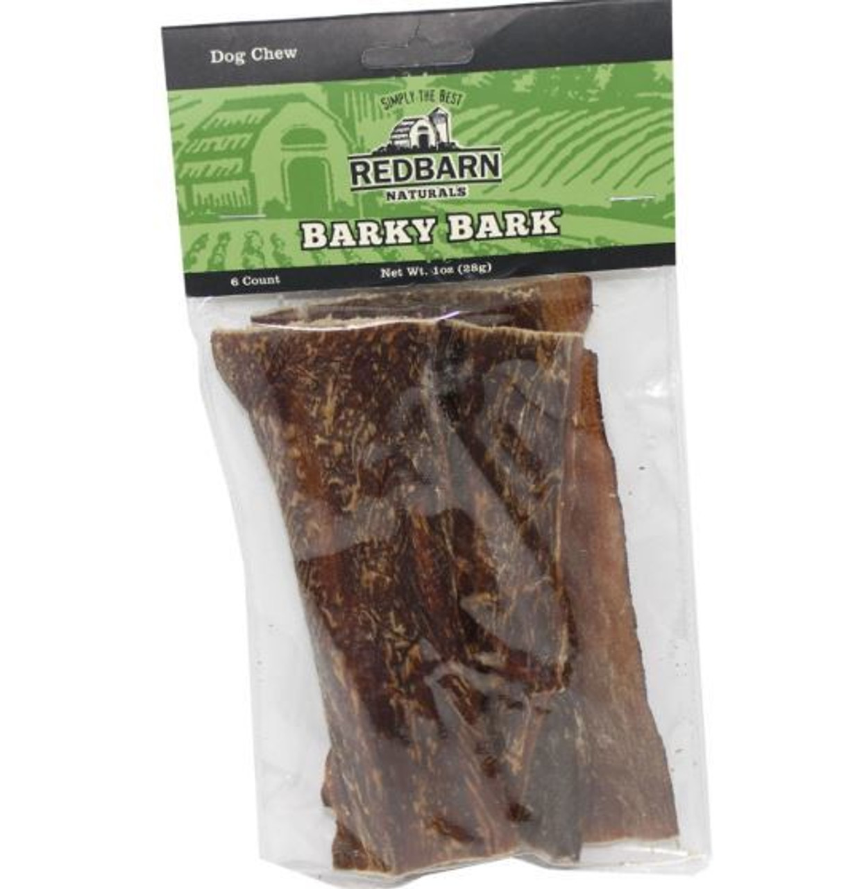 Redbarrn Barky Bark Dog Treat， 6 Pack， Beef