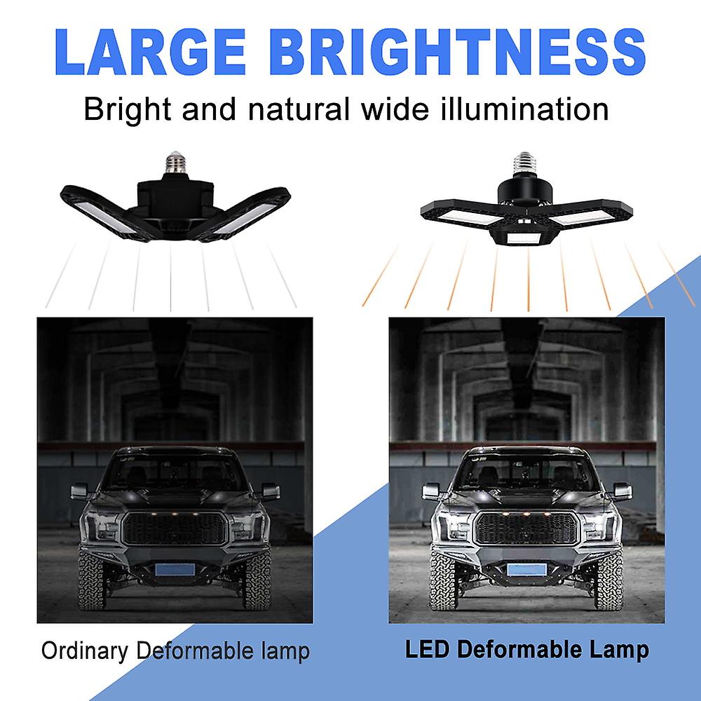 Ufo Led Light E27 Deformable Led Garage Light 40w 60w 80w Led Bulb 220v Folding Lamp E26 Warehouse Industrial Lighting 110v 2835