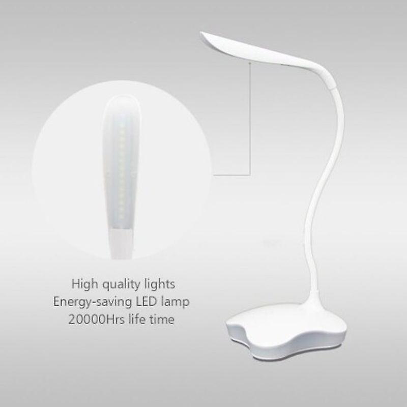 Led Desk Lamp Touch Usb 3 Level Dimmable Table Study Reading Light White