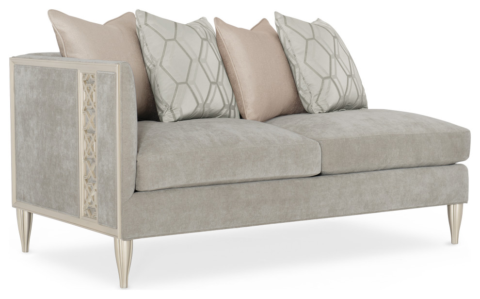 Fret Knot LAF Loveseat   Transitional   Loveseats   by Caracole  Houzz