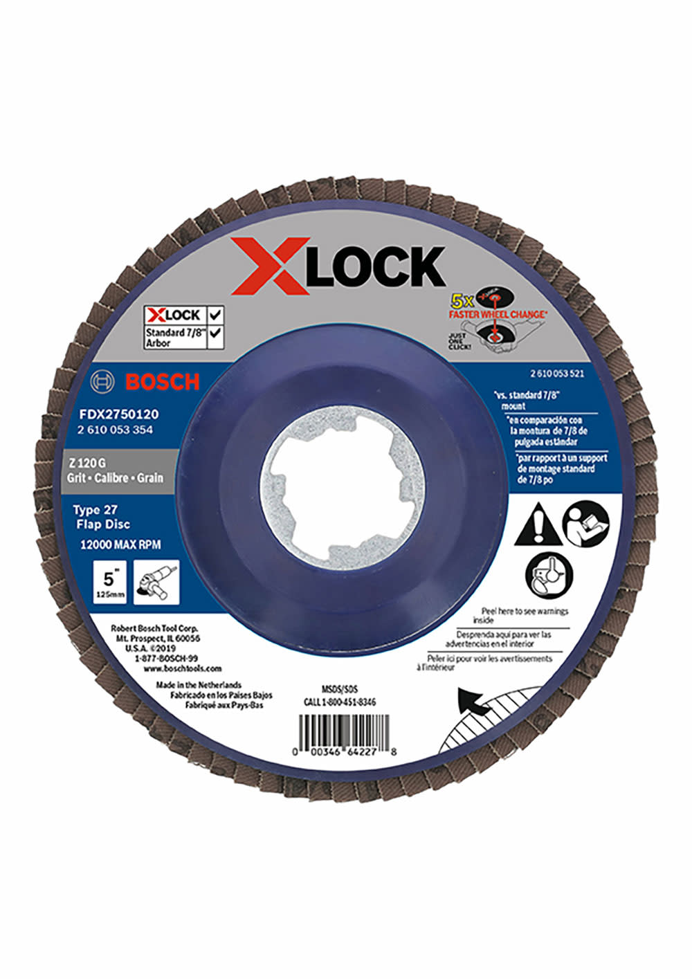 X-Lock Flap Discs 5 ; 120 grit ;