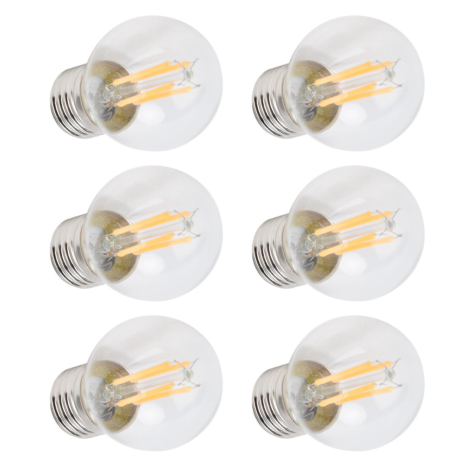 6Pcs Dimmable LED Lamp Bulbs G45 E27 4W Transparent ment Bulbs for Home Lighting Warm Light 110V