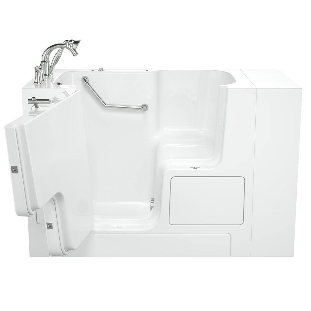 American Standard Gelcoat Value Series 52 in. x 32 in. Walk-In Soaking Bathtub with Left Hand Drain and Outward Opening Door in White 3252OD.709.SLW-PC