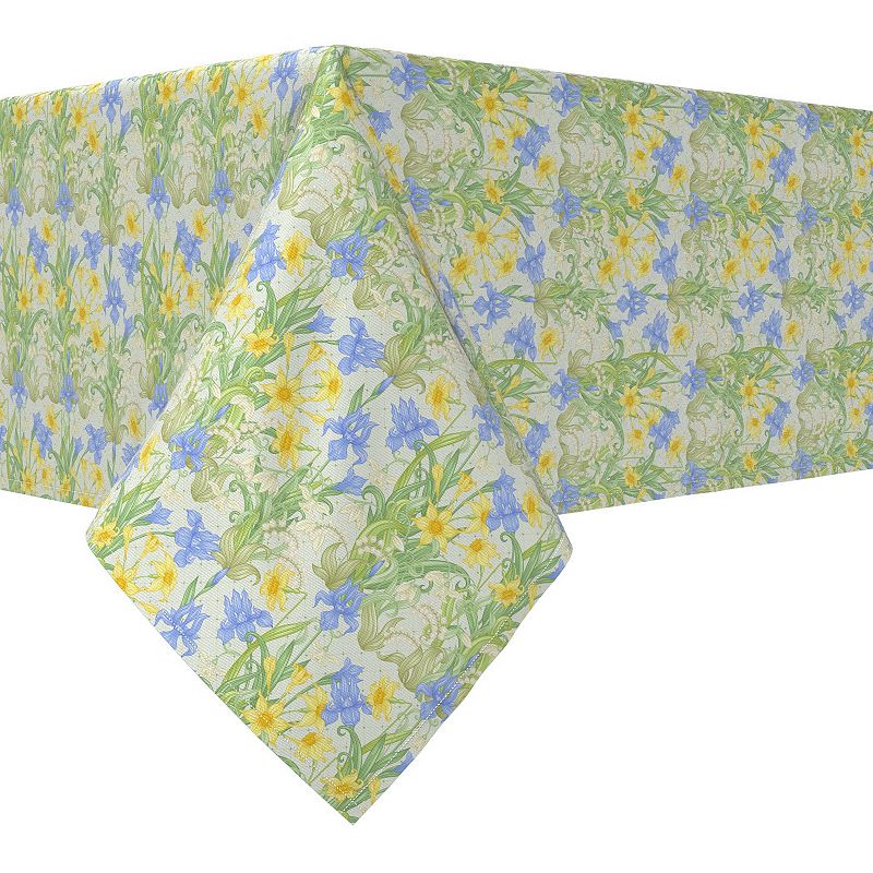 Rectangular Tablecloth， 100% Cotton， 52x104， Floral 137