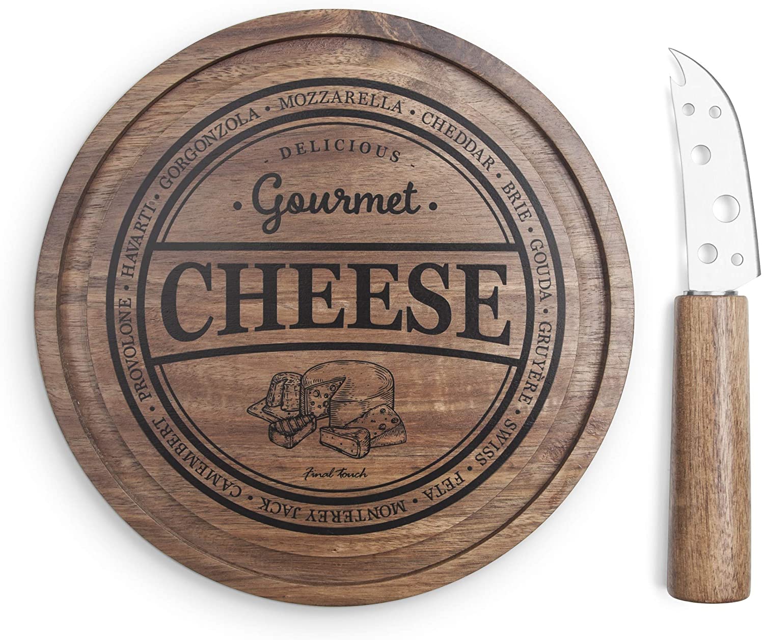 Final Touch 2 Piece Cheese Board Set