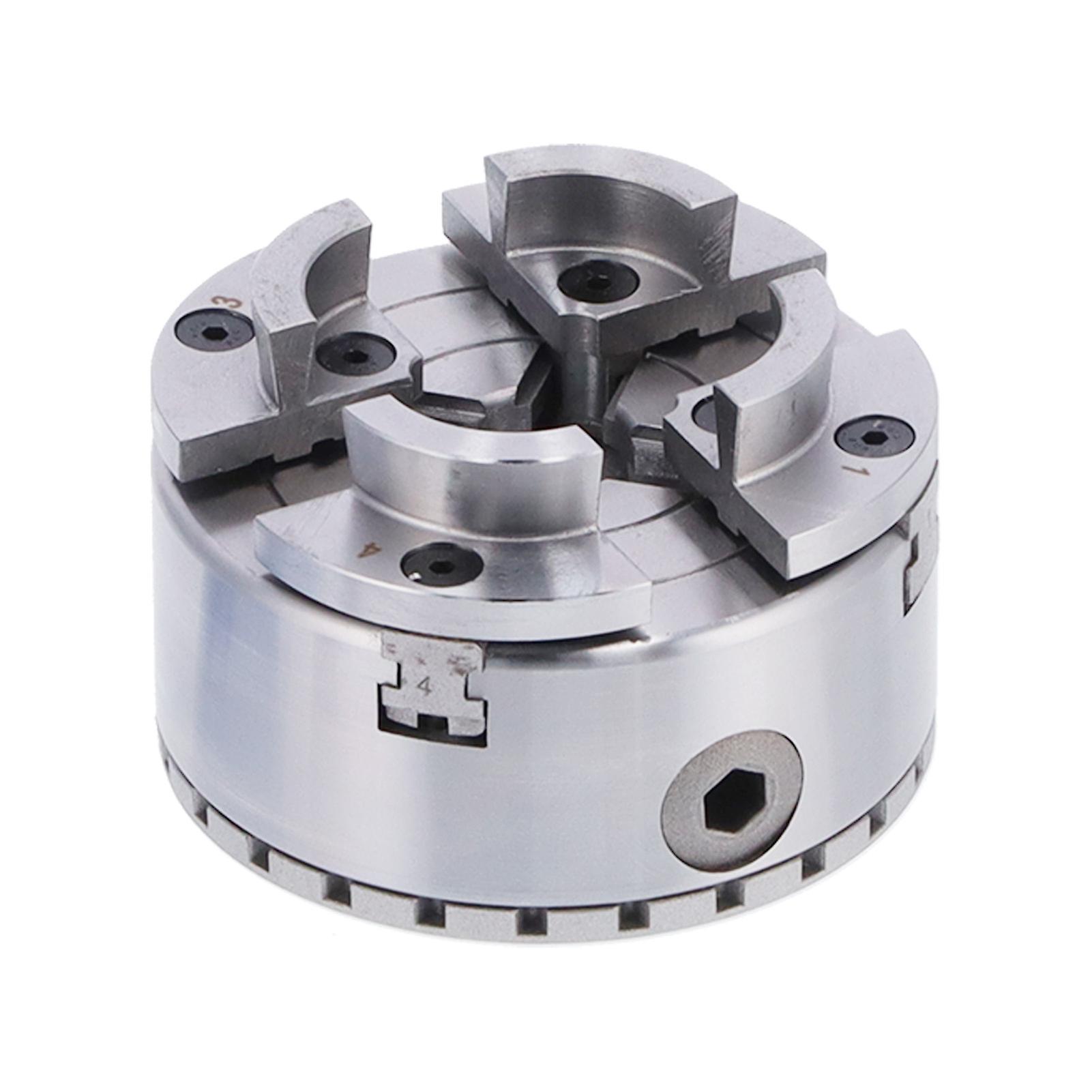 Self‑Centering Lathe Chuck M40 4in 4‑Jaw Metal for Woodworking Supporting Clamping