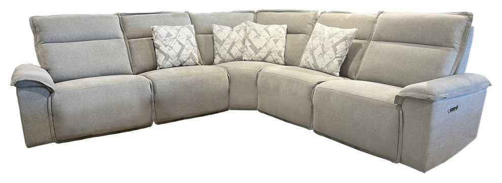 5 Piece Modular Power Reclining Sectional With Power Adjustable Headrests   Modern   Sectional Sofas   by Parker House  Houzz