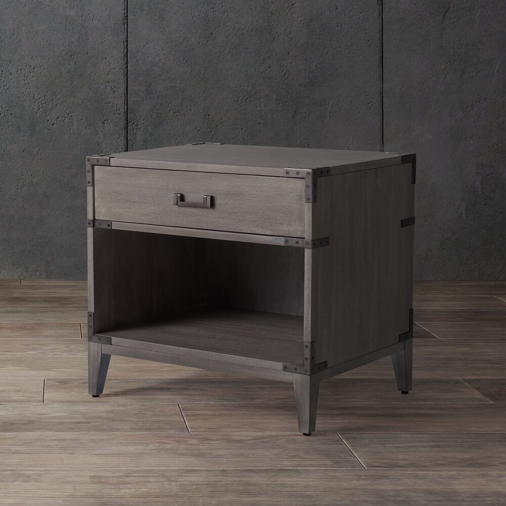 SAFAVIEH Couture Nisha 1 Drawer 1 Shelf Wood Nightstand