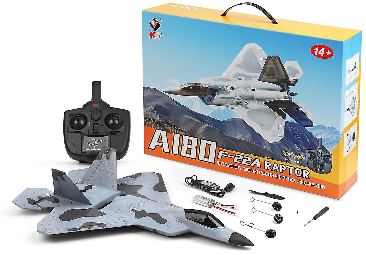 F-22A Raptor RTF 3Ch RC Jet Plane With 3D/6G Optional Autopilot Gyro