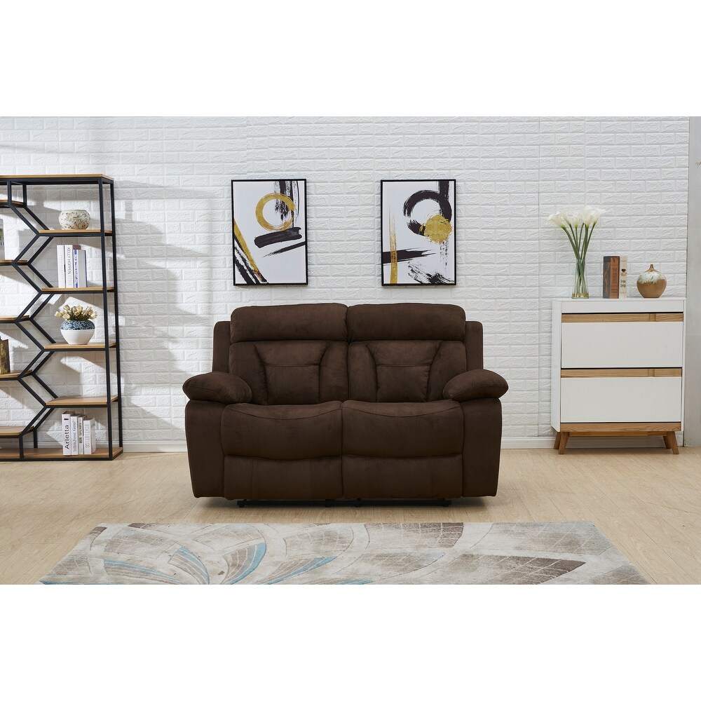 Betsy Furniture 2 Piece Microfiber Reclining Living Room Set  Sofa and Loveseat