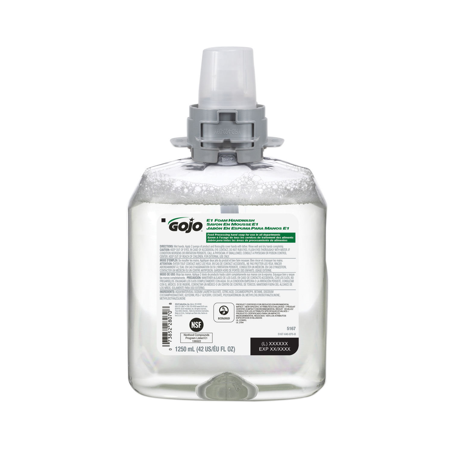 E1 Foam Handwash by GOJOandreg; GOJ516704CT