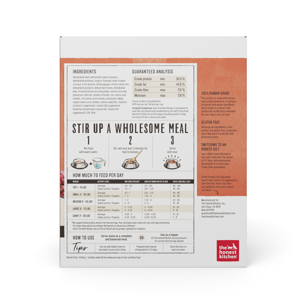 The Honest Kitchen LOVE Grain Free Beef All Life Stages Dog Food