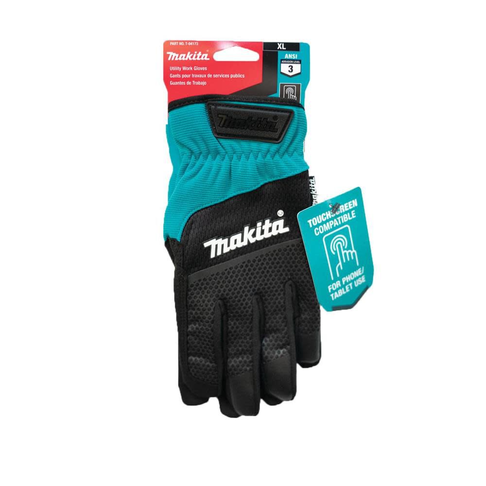 Makita Utility Work Gloves Open Cuff Flexible Protection XL T-04173 from Makita