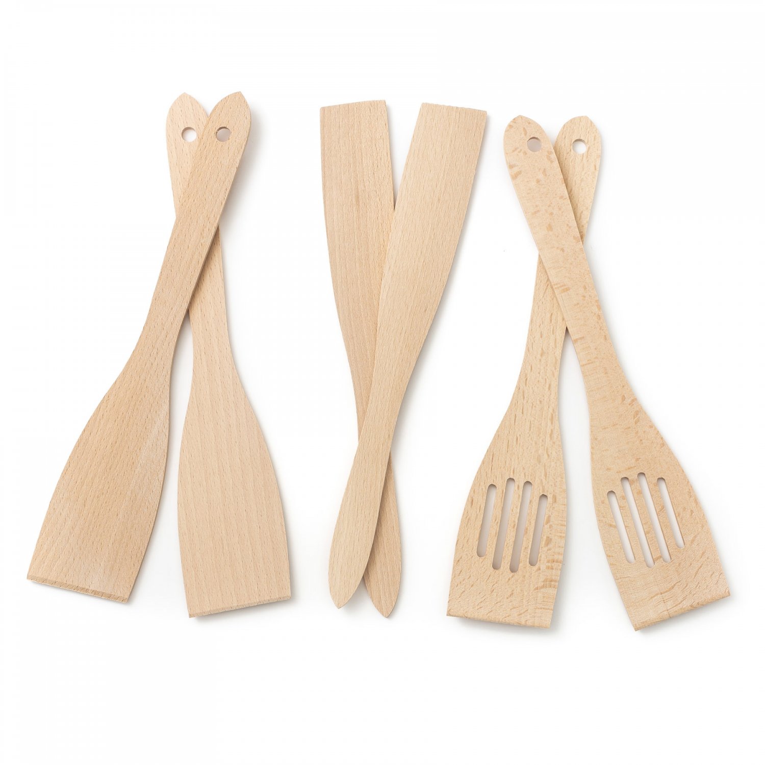 Tuuli Kitchen 6 Piece Wooden Spatula Kitchen Utensil Set