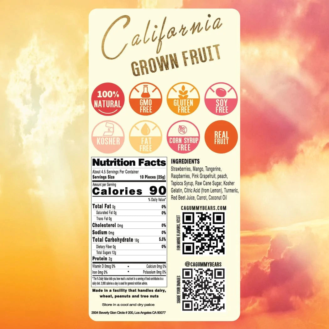 California Gummy Bears Fruit Mix