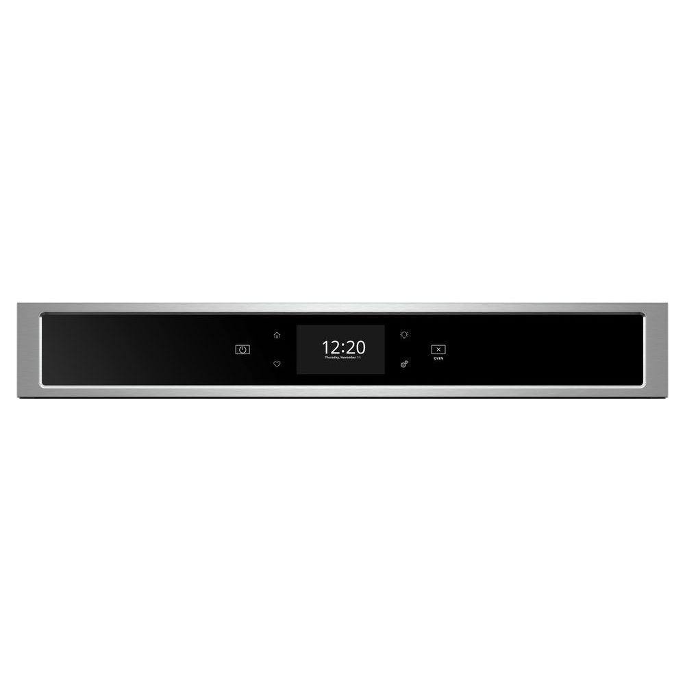 Whirlpool 27 in. Smart Single Electric Wall Oven with Air Fry When Connexted in Black on Stainless Steel WOS72EC7HS