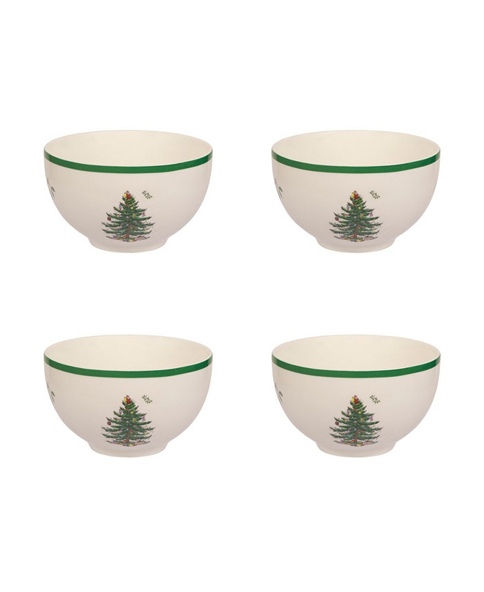 Spode Christmas Tree Rice Bowl Set of 4