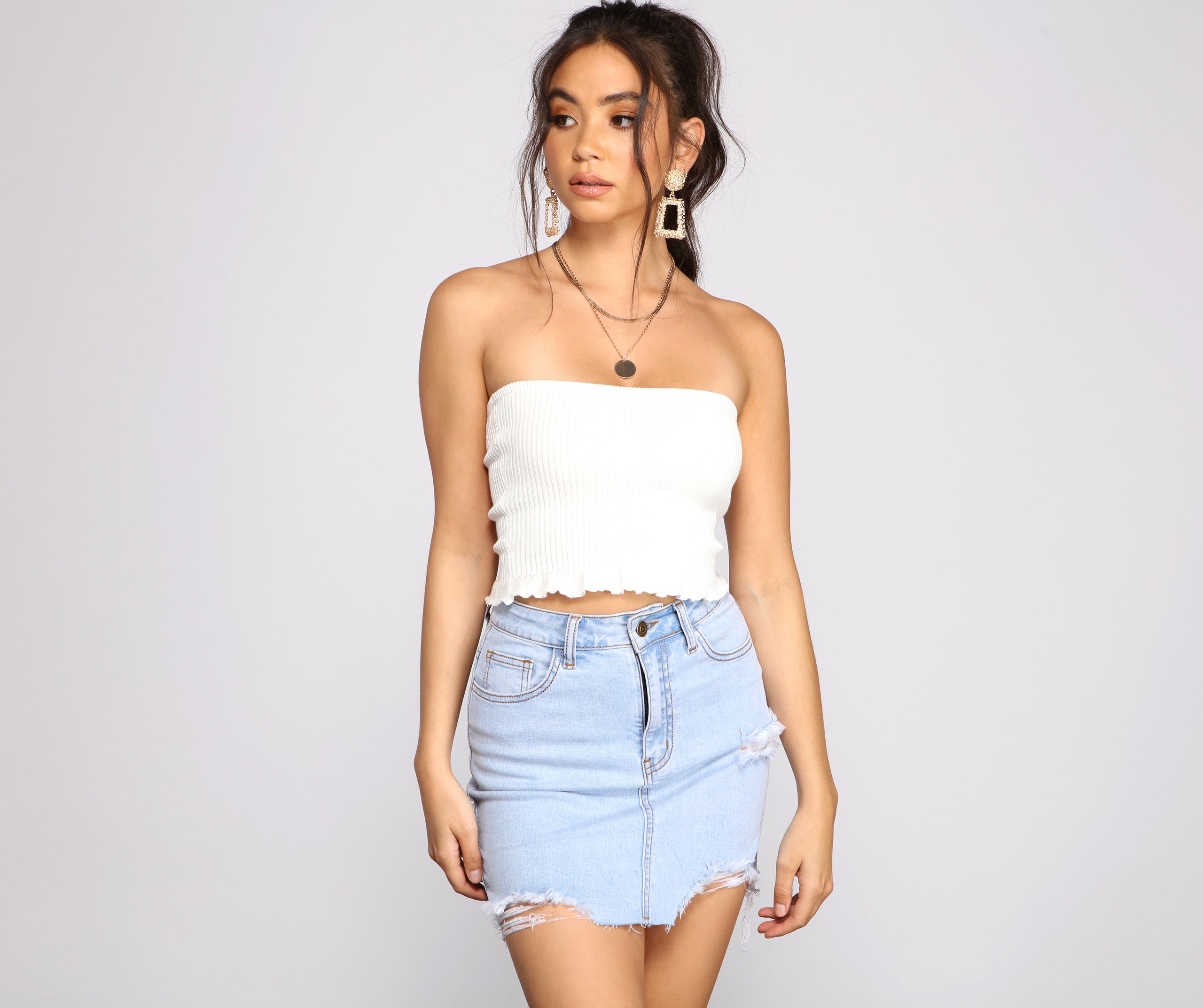 Basic Vibes Smocked Tube Top