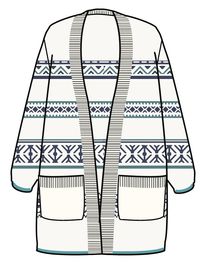 Whimsical Recycled Knit Cardigan - Homespun Stripe Off White