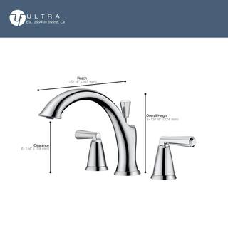 Ultra Faucets Z 2-Handle Deck-Mount Roman Tub Faucet in Matte Black UF65407