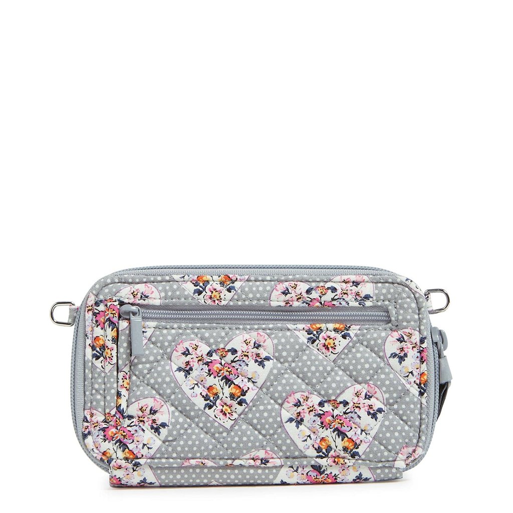 Vera Bradley  Rfid All In One Crossbody Bag In Mon Amour Gray