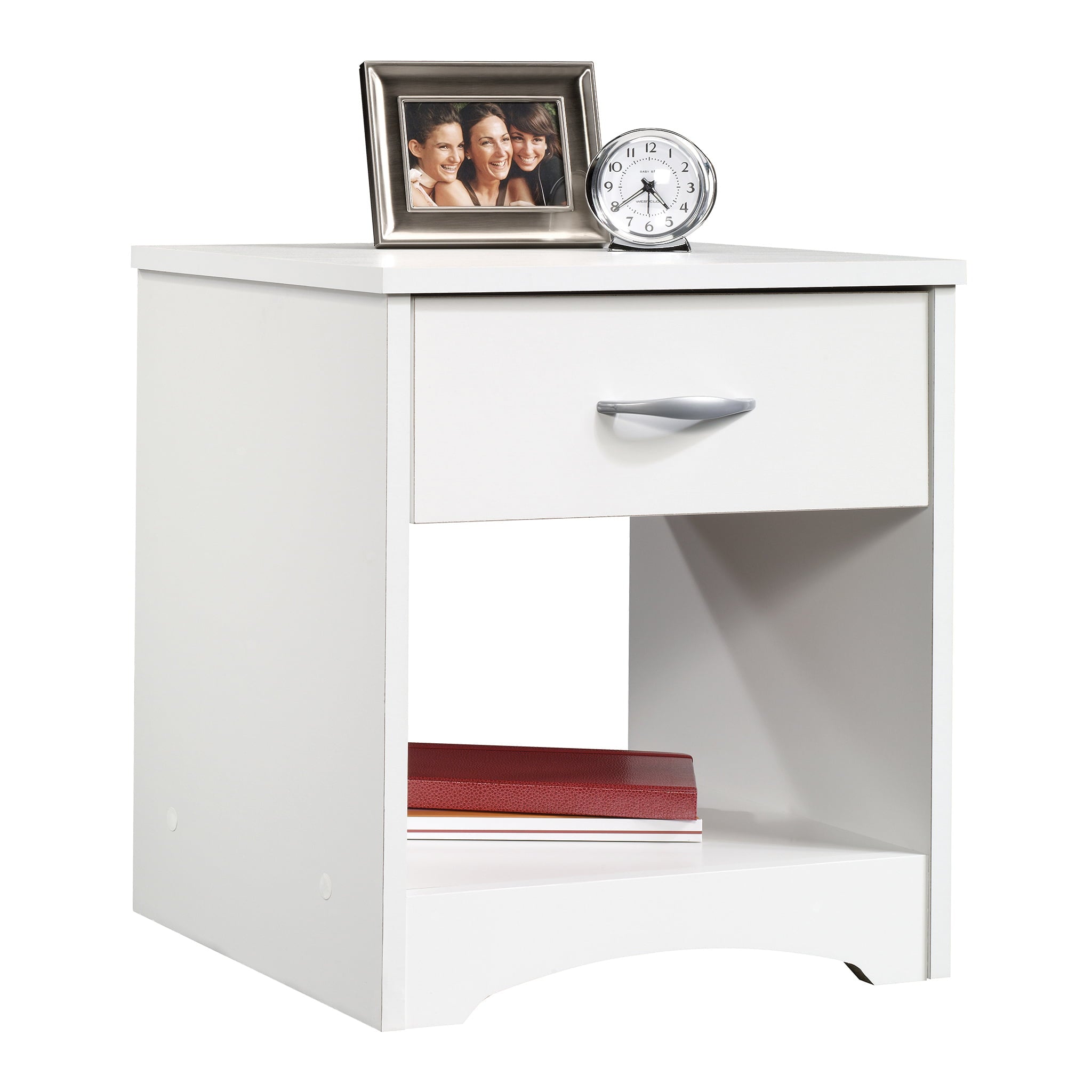 Sauder Beginnings Modern 1-Drawer Nightstand, Soft White Finish