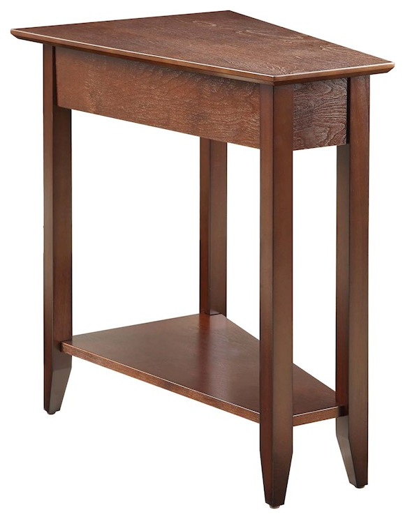 Convenience Concepts American Heritage Wedge End Table   Espresso   Transitional   Side Tables And End Tables   by Organize It  Houzz