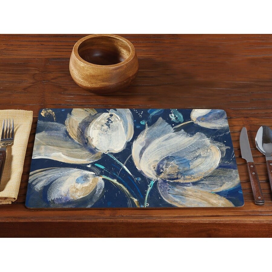 CounterArt Set of 2 Hardboard Placemats  Midnight Garden