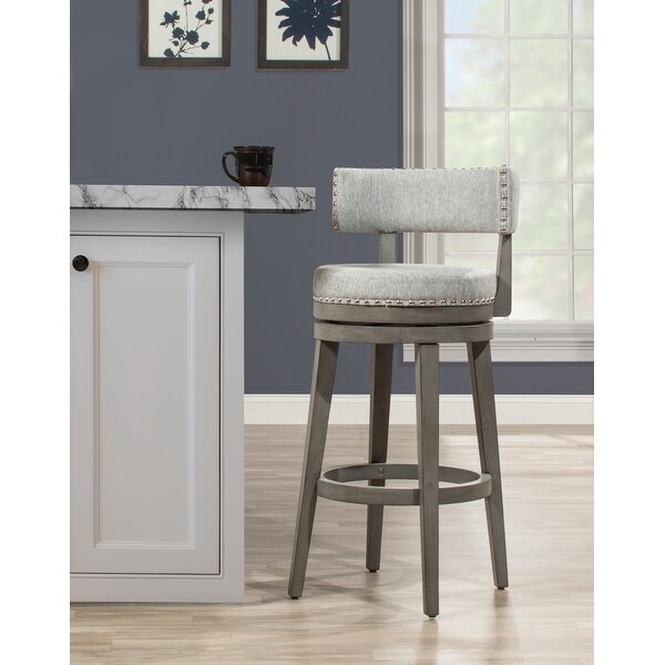 Hillsdale Furniture Lawton Wood Swivel Stool， Antique Gray