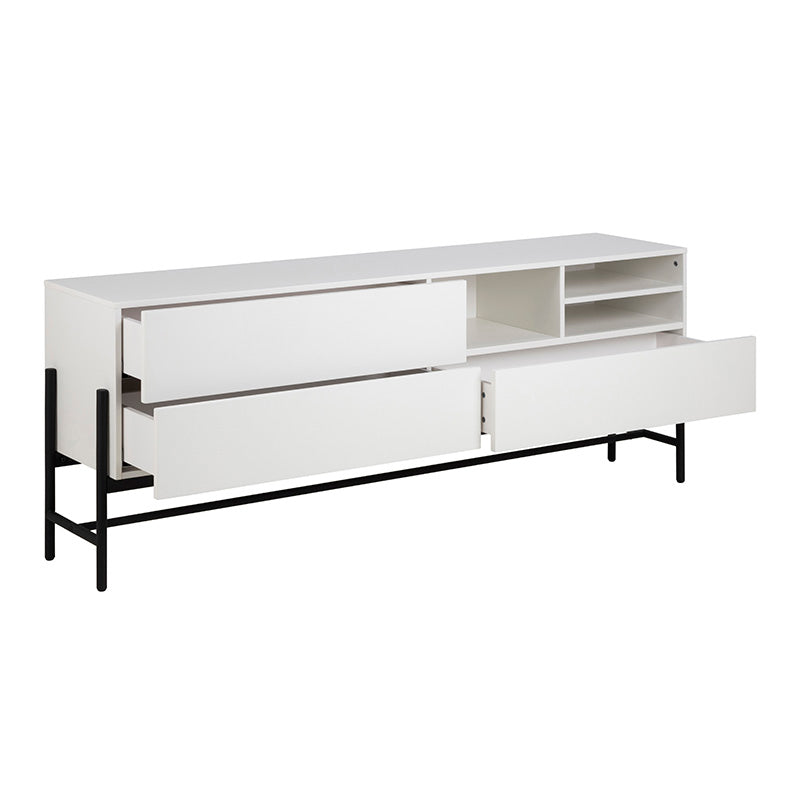 MOGEN Sideboard  Buffet 185cm - White & Black