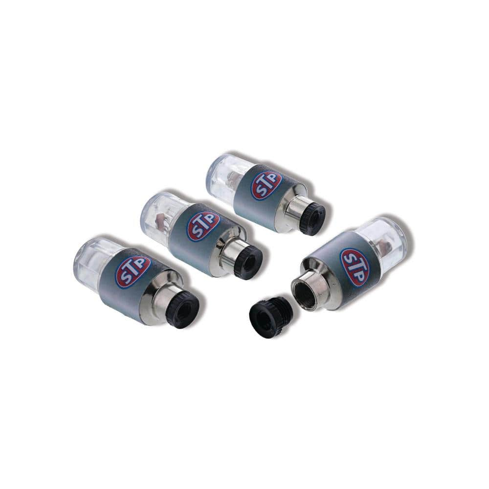 STP Tire Valve Multi-Color LED Lights For Cars Motorcycles and Bicycles (4-Pack) SEL1-1007-RGB