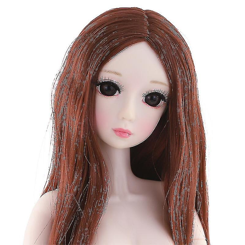 60cm Bjd Doll 1/3 4d Eyes 20movable Joints White Skin Nude Rose Gold B