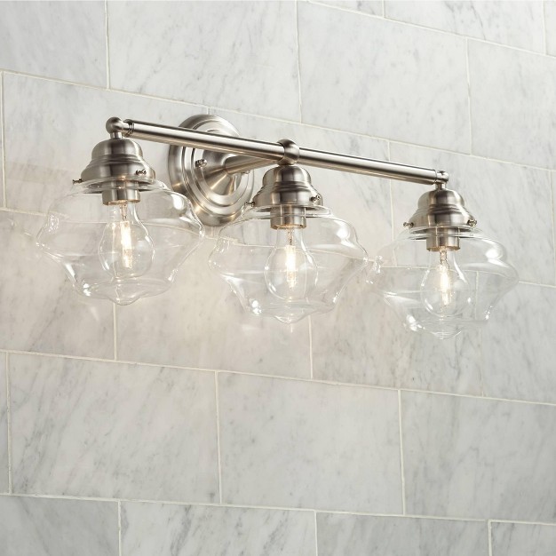 3 light Fixture Schoolhouse Clear Glass For Bedroom Bathroom Vanity Home