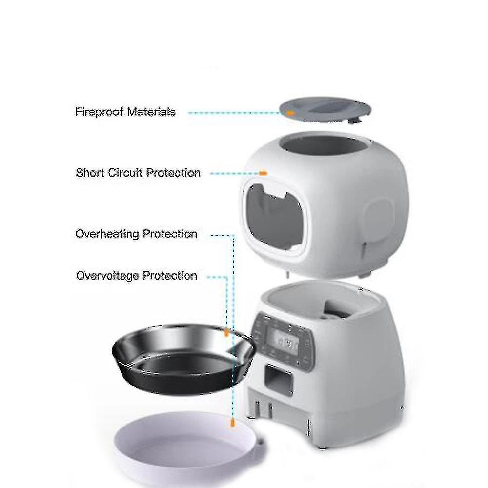 3.5l Automatic Pet Feeder Intelligent Cat Food Dispenser Dog Timer Stainless Steel Bowl Auto Dog Cat Pet Food Supplies