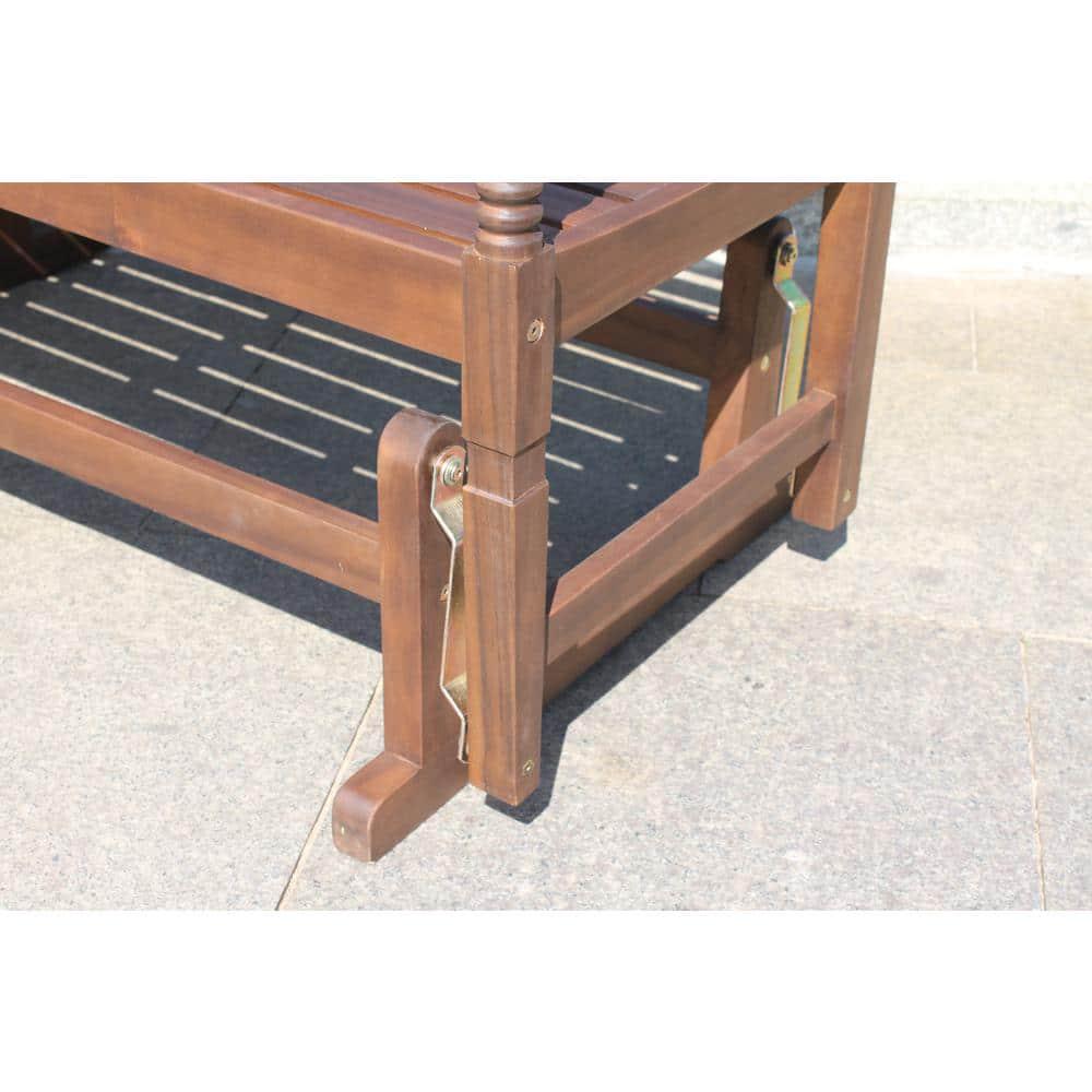 northbeam Nantucket Hardwood Outdoor Glider Bench