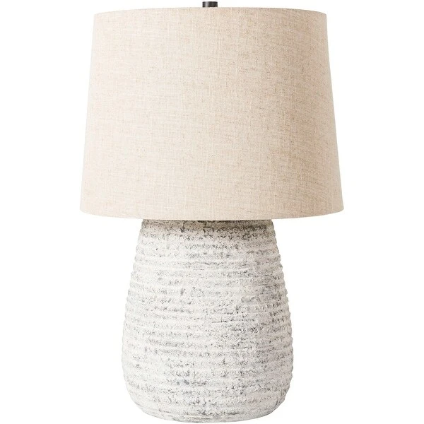 Saphrax Farmhouse Textured Ceramic Table Lamp - 22