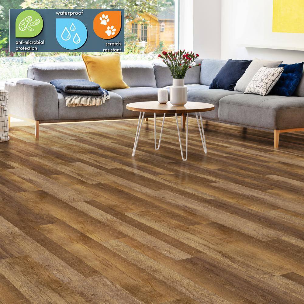 Lifeproof Copperhill 6 MIL x Multi-Width x 48 in. L Click Lock Waterproof Luxury Vinyl Plank Flooring (546.8 sqftpallet) 3011614110