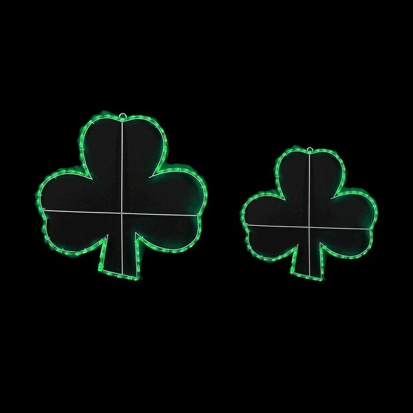 Novelty Lights Green LED Shamrock Rope Light Sculpture，St. Patrick’s Day