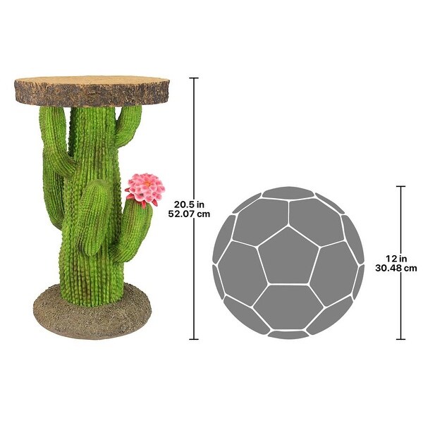 Design Toscano Saguaro Cactus Arizona Desert Sculptural Table，Full Color