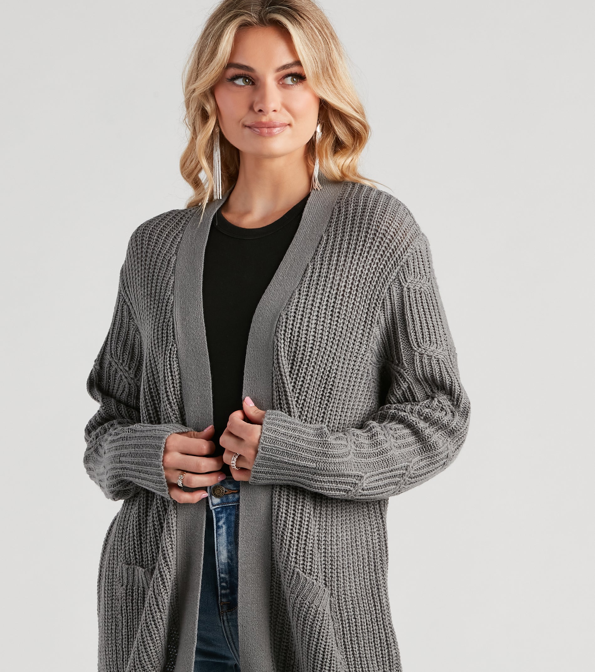 Cozy Up Cable Knit Oversized Cardgian