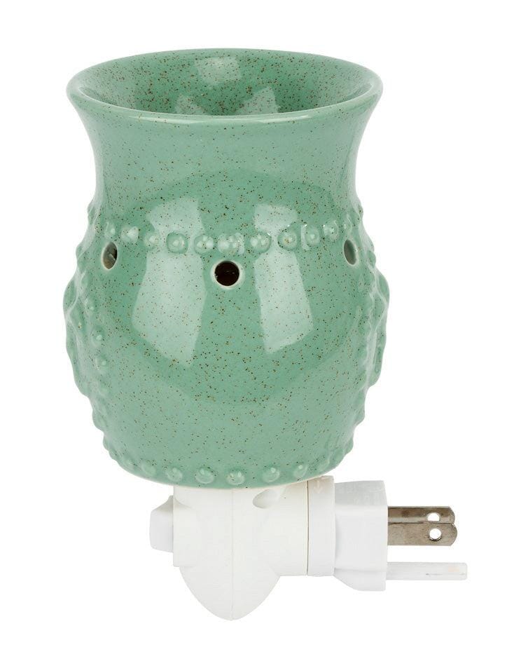 Plug-In Fragrance Wax Melt Warmer (Sage Green Fleur-de-lis)