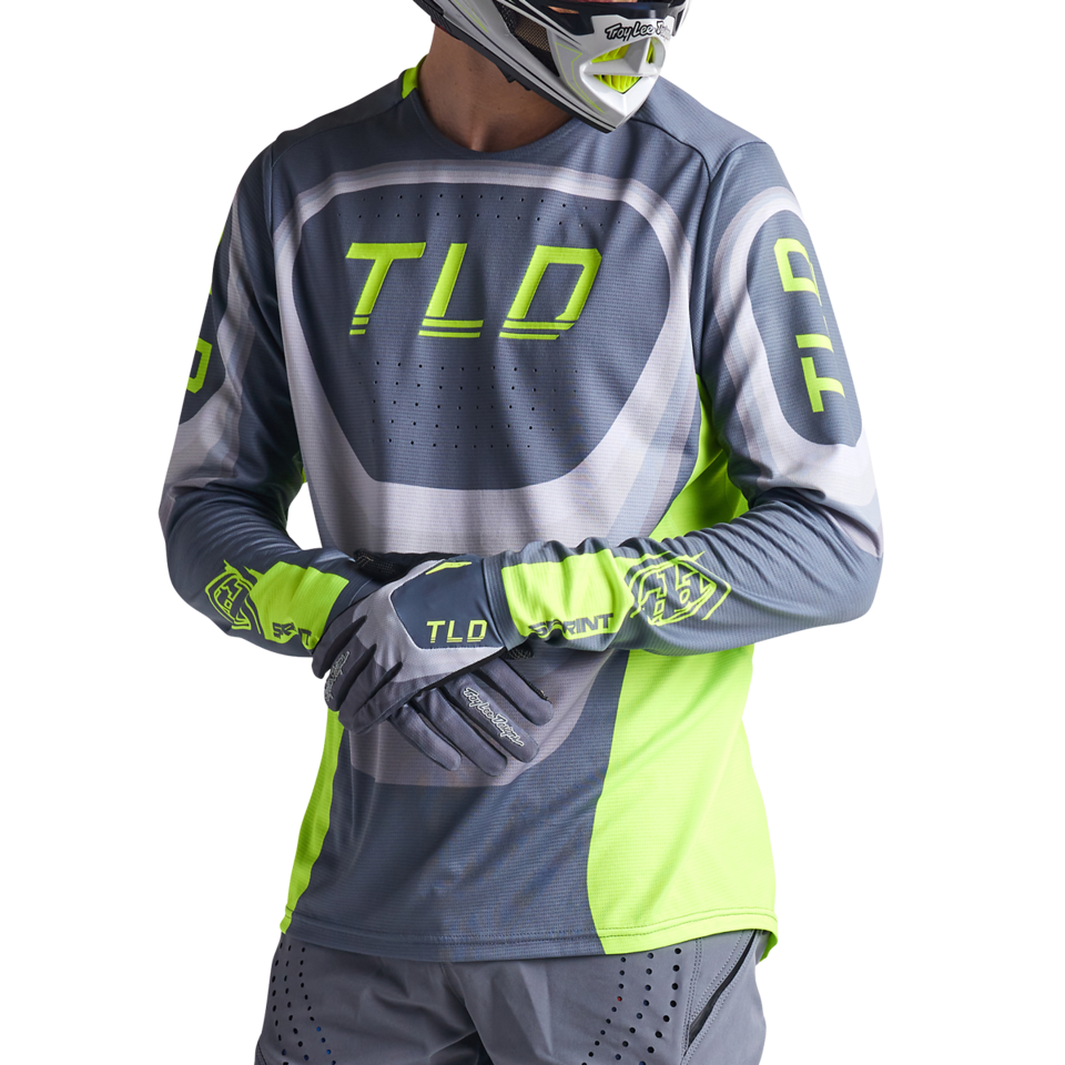 Troy Lee Designs Sprint Long Sleeve MTB Jersey - Reverb - Charcoal