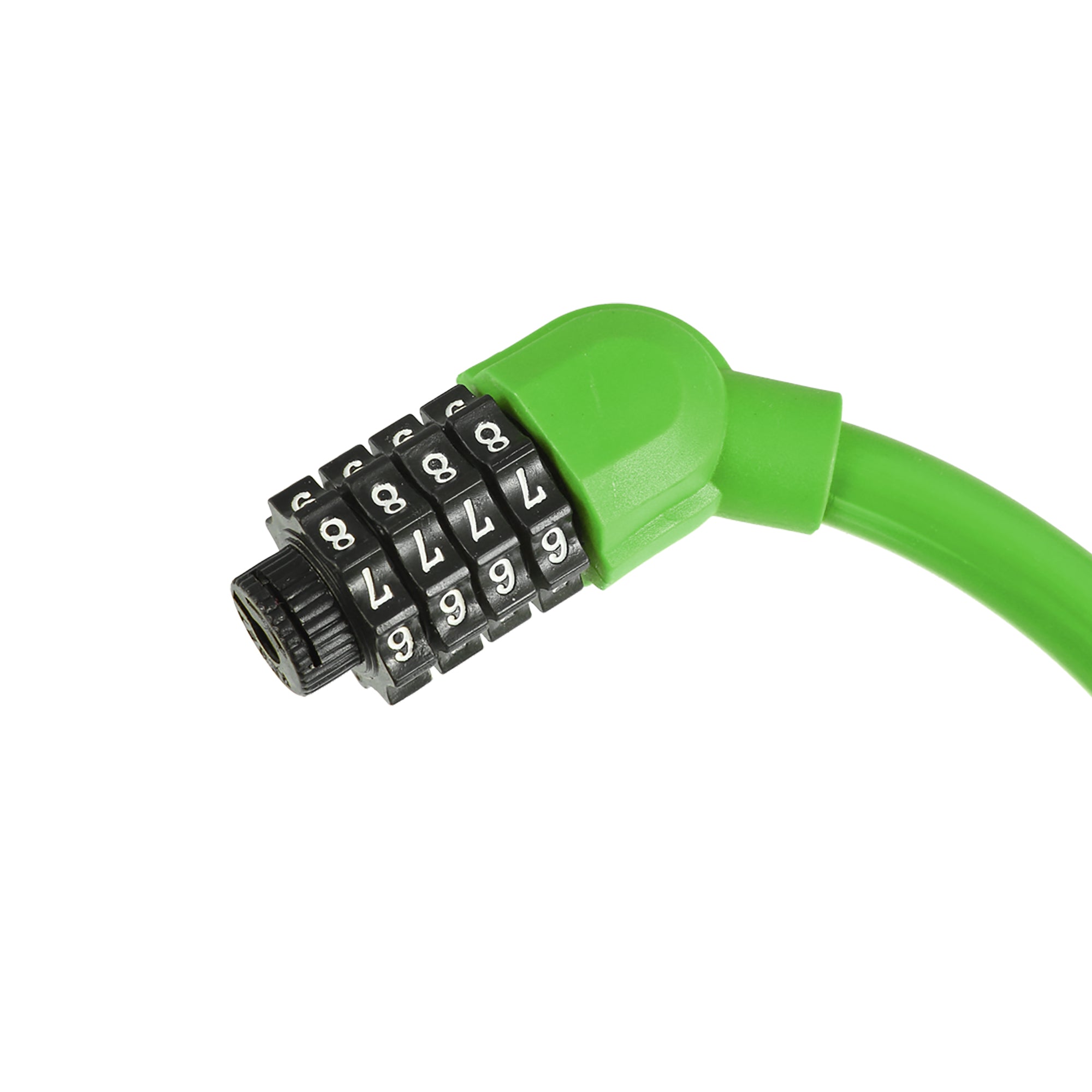 45cmx12mm Bicycle Locks Cable Portable 4 Digit Security Resettable Combination Bicycle Cable Lock Green