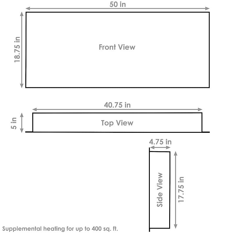 Sunnydaze 50 Sophisticated Hearth Indoor Electric Fireplace